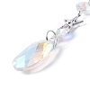 AB Color Plated Crystal Teardrop Big Pendant Decorations HJEW-G019-03B-3