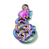 Ion Plating(IP) 201 Stainless Steel Pendants STAS-P312-01MC-2