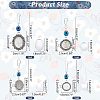 4 Sets 4 Style Glass Pearl Beads & Cabochons Keychain HJEW-FH0001-20-5