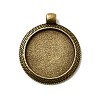 Vintage Tibetan Style Alloy Pendant Cabochon Bezel Settings LS-TIBEP-M018-102AB-NF-1