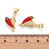 Brass Micro Pave Cubic Zirconia Pendants KK-N265-10G-3