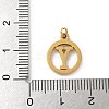 304 Stainless Steel Charms
with Jump Ring STAS-R001-02G-Y-3