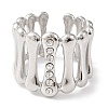 304 Stainless Steel Open Cuff Ring for Women RJEW-F166-04P-02-2