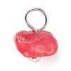 Natural Chip Dyed Shell Charms PALLOY-JF01338-03-3