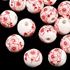 Handmade Printed Porcelain Beads X-PORC-Q202-12mm-1-1