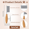 3Pcs Stainless Steel Pet Combs AJEW-FH0005-43-2