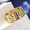 304 Stainless Steel Flower Wide Finger Rings for Women RJEW-A060-02G-3