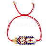 Handmade Glass Seed Bead Link Bracelets CJ0135-2-1