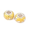 Opaque Resin Rondelle European Beads RESI-Z046-03F-2