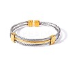 Braided 304 Stainless Steel Cuff Bangles for Men Women FS-WGA6616-01-1