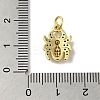 Real 18K Gold Plated Brass Pave Colorful Cubic Zirconia Pendants KK-M283-06B-02-3