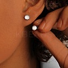 304 Stainless Steel Clear Cubic Zirconia Stud Earrings EJEW-Q044-07P-1