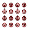 Platinum Plated Alloy Enamel Charms ENAM-S118-03H-P-2