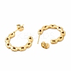 Ion Plating(IP) 304 Stainless Steel Chain Link Shape Stud Earrings EJEW-F283-01G-2
