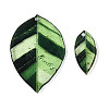 2Pcs Transparent Epoxy Resin Leaf Pendants RESI-T057-94-2