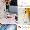 20Pcs 4 Colors Mushroom Food Grade Eco-Friendly Silicone Focal Beads SIL-CJ0001-63-7