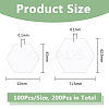 200Pcs 2 Style Paper Quilting Templates DIY-DC0002-71-2