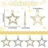 20Pcs 2 Colors Alloy Rhinestone Pendants ALRI-YW0001-26-3