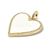 Rack Plating Real 18K Gold Plated Brass Micro Pave Cubic Zirconia Pendants KK-B084-03G-02-2