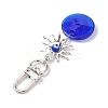 Horse Eye/Heart/Star/Hamsa Hand/Flat Round with Evil Eye Lampwork Pendant Decorations HJEW-JM01997-7