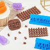 4 Sets 4 Styles Letter PP Plastic Cookie Stamp Sets with Plastic Molds DIY-FH0007-65-4