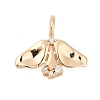 Brass Pave Cubic Zirconia Pendants KK-Q096-13G-1