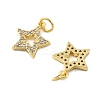 Brass Micro Pave Cubic Zirconia Charms KK-C092-23B-G-2