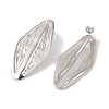 Leaf Brass Stud Earrings for Women EJEW-Q389-04P-2