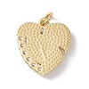 Brass Micro Pave Clear Cubic Zirconia Pendants KK-I692-02G-08-2