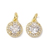 Brass Micro Pave Clear Cubic Zirconia Charms KK-K360-16G-1