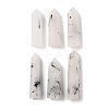 Tower Natural Tourmalinated Quartz Healing Stone Wands G-A096-02H-1-1