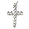 Rack Plating Brass Micro Pave Cubic Zirconia Pendants KK-K392-17B-P-1