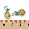 Brass Micro Pave Gold Cubic Zirconia Charms KK-G490-22P-3