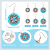 3Pairs 3 Colors Alloy Enamel Dangle Earring for Women EJEW-TA0001-42-2