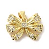 Brass Micro Pave Clear Cubic Zirconia Pendants FIND-Z041-09G-1