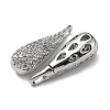 Brass Micro Pave Cubic Zirconia Pendants X-KK-H460-08P-2