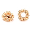 Brass Micro Pave Clear Cubic Zirconia Beads KK-U028-27G-2