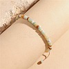Natural Flower Amazonite Heishi Beaded Braided Bracelets SA4116-9-1