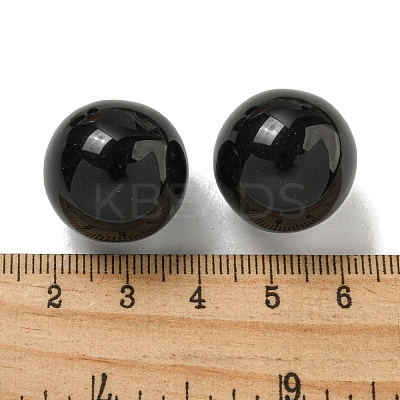Natural Obsidian Round Ball Figurines Statues for Home Office Desktop Decoration G-P532-02A-25-1