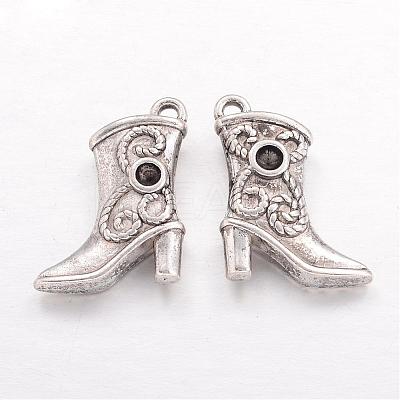 Tibetan Style Alloy Pendant Rhinestone Settings TIBEP-24059-AS-RS-1