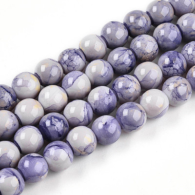 Baking Paint Glass Beads X1-DGLA-N003-10mm-C08-1