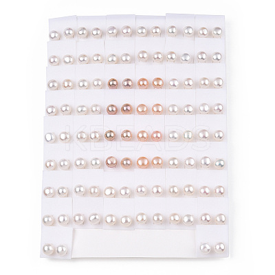 Natural Pearl Stud Earrings PEAR-N020-09C-1
