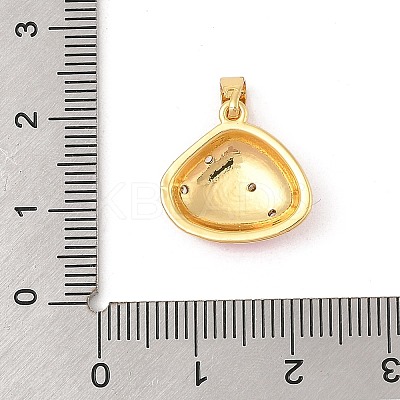 Brass Micro Pave Cubic Zirconia Pendants KK-R100-12G-02-1
