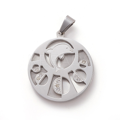 304 Stainless Steel Pendants STAS-L241-016P-1