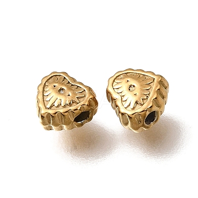 Valentine's Day 304 Stainless Steel Spacer Beads STAS-L315-075G-04-1
