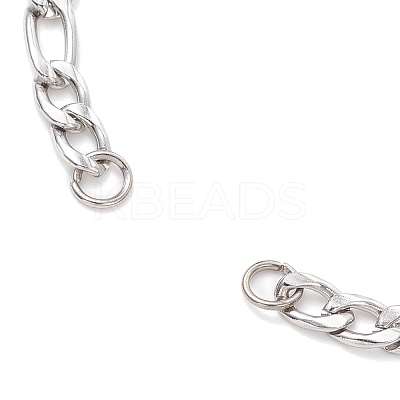 3Pcs 3 Styles 304 Stainless Steel Chain Bracelet Making AJEW-JB01411-1