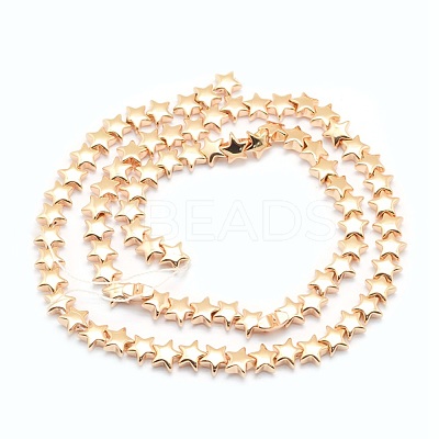 Electroplate Non-magnetic Synthetic Hematite Beads Strands G-L485-14-LG-1