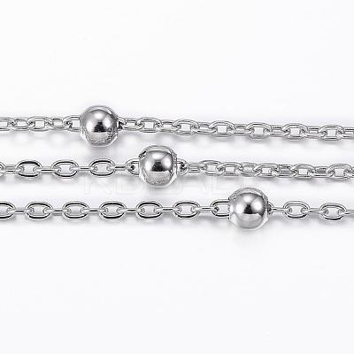 Tarnish Resistant 304 Stainless Steel Cable Chains CHS-H009-30P-1