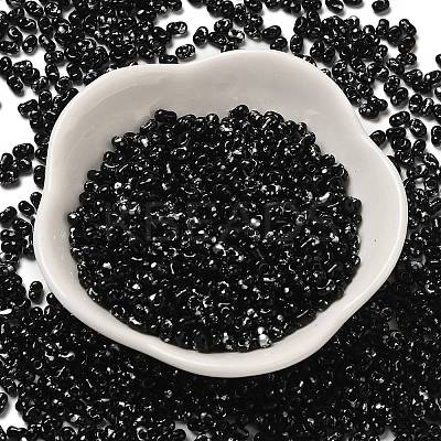 Spray Painted Glass Seed Beads SEED-F005-08A-05-1