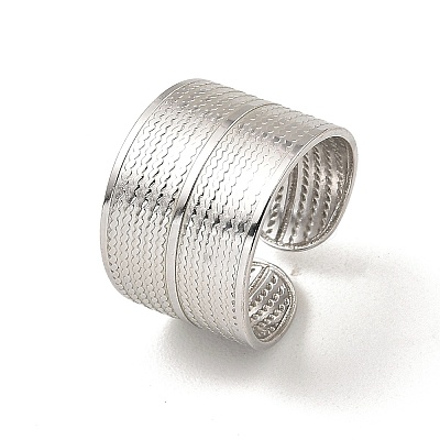 Non-Tarnish 304 Stainless Steel Open Cuff Rings RJEW-Z018-35P-1